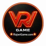 Rajwin Game logo with glowing VR design, black background, and RajwinGame.com text with star icons
